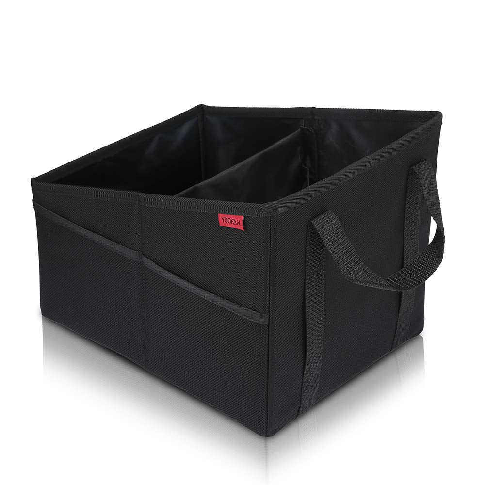 YOOFAN Car Seat Organizer - Passenger Seat Organizer, Collapsible Small Car Seat Storage Organizer