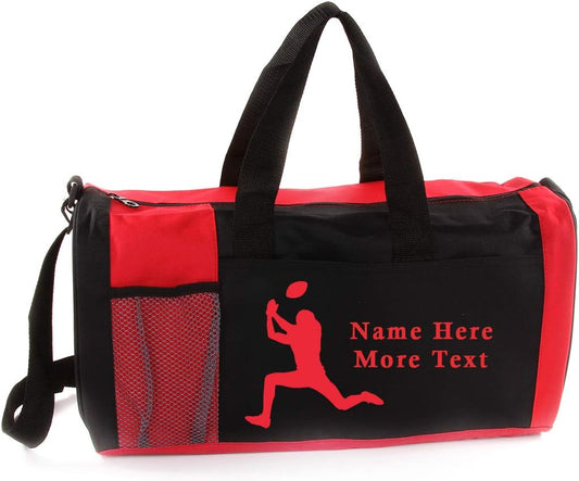 Personalized Kids 18 Inch Sport Duffel Bag With Custom Name & Text - Football
