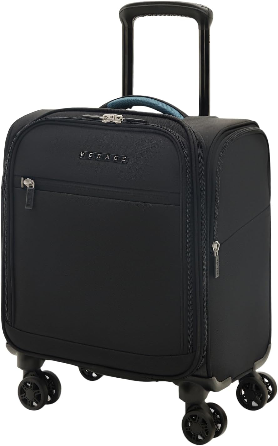 Verage Underseat Carry On Luggage with Wheels & USB Port,14 inch Wheeled Spinner Bag Carry-on Luggages for Airlines, Lightweight Suitcase Men Women, Pilots and Crew (14.5-Inch Plus Underseat Pro)