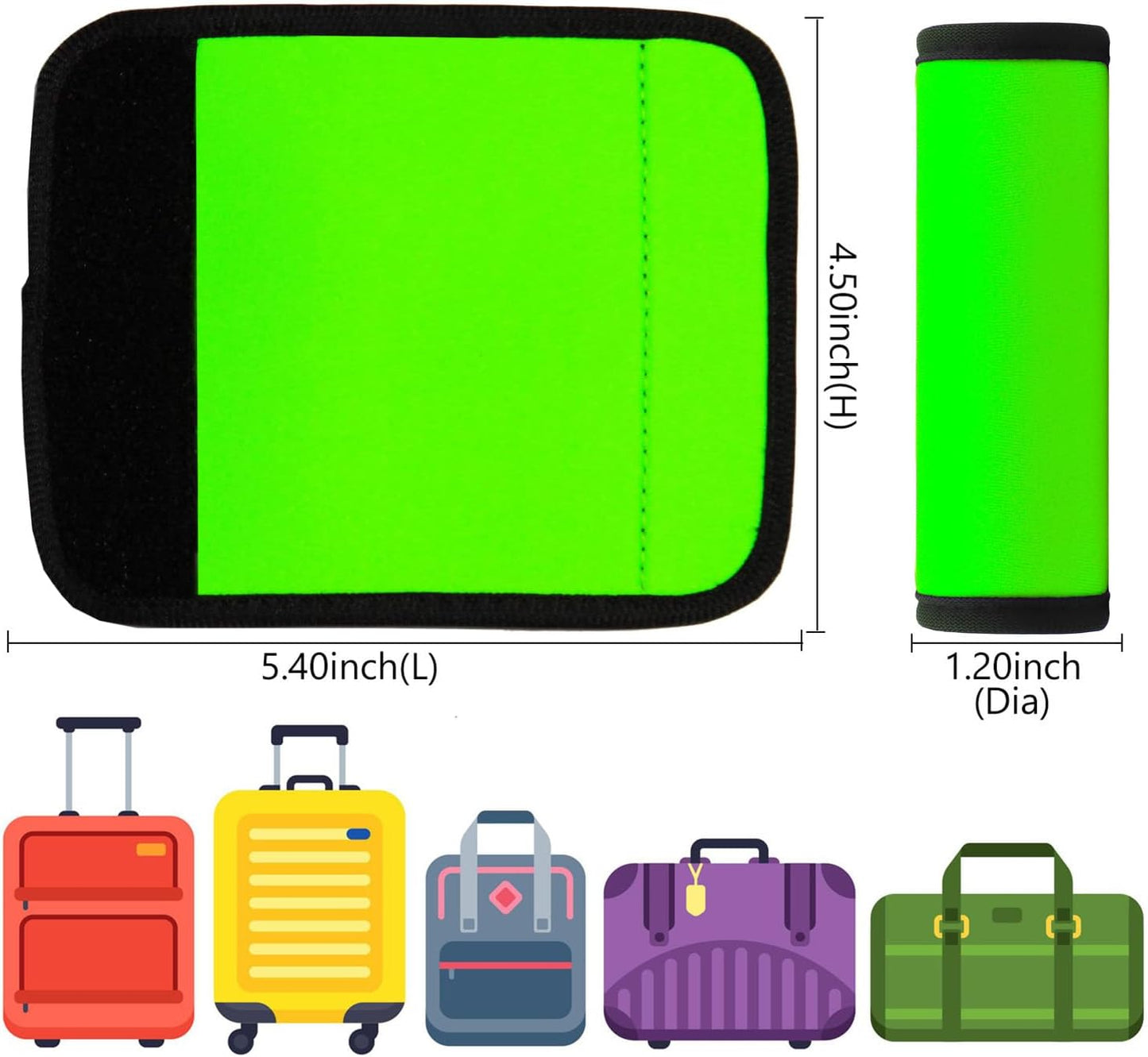 Luggage Handle Wrap 12 Pack-Bulk Luggage Handle Wraps for Suitcases Neoprene Handle Wraps/Cover/Grips for Carry on/Bag/Car Travel Accessories for Luggage (Mixed 12)