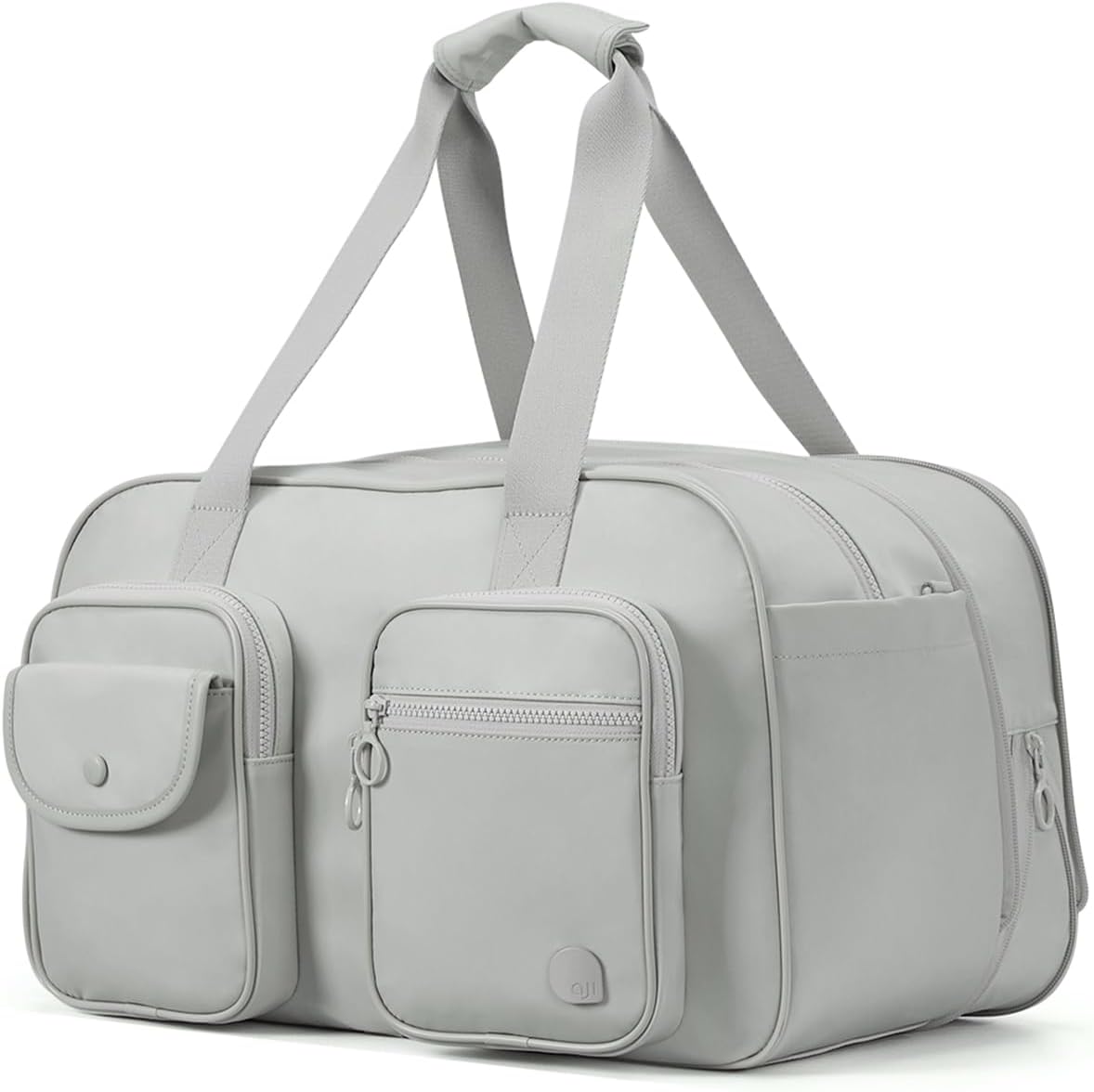 Aji Travel Duffel Bag, Expandable Duffle Bag for Travel with Wet Pocket, Carry on Weekender Bags for Men Women, Large Capacity & Water Resistant Gym Duffel Bag Sport Bag (Gray, Plus)