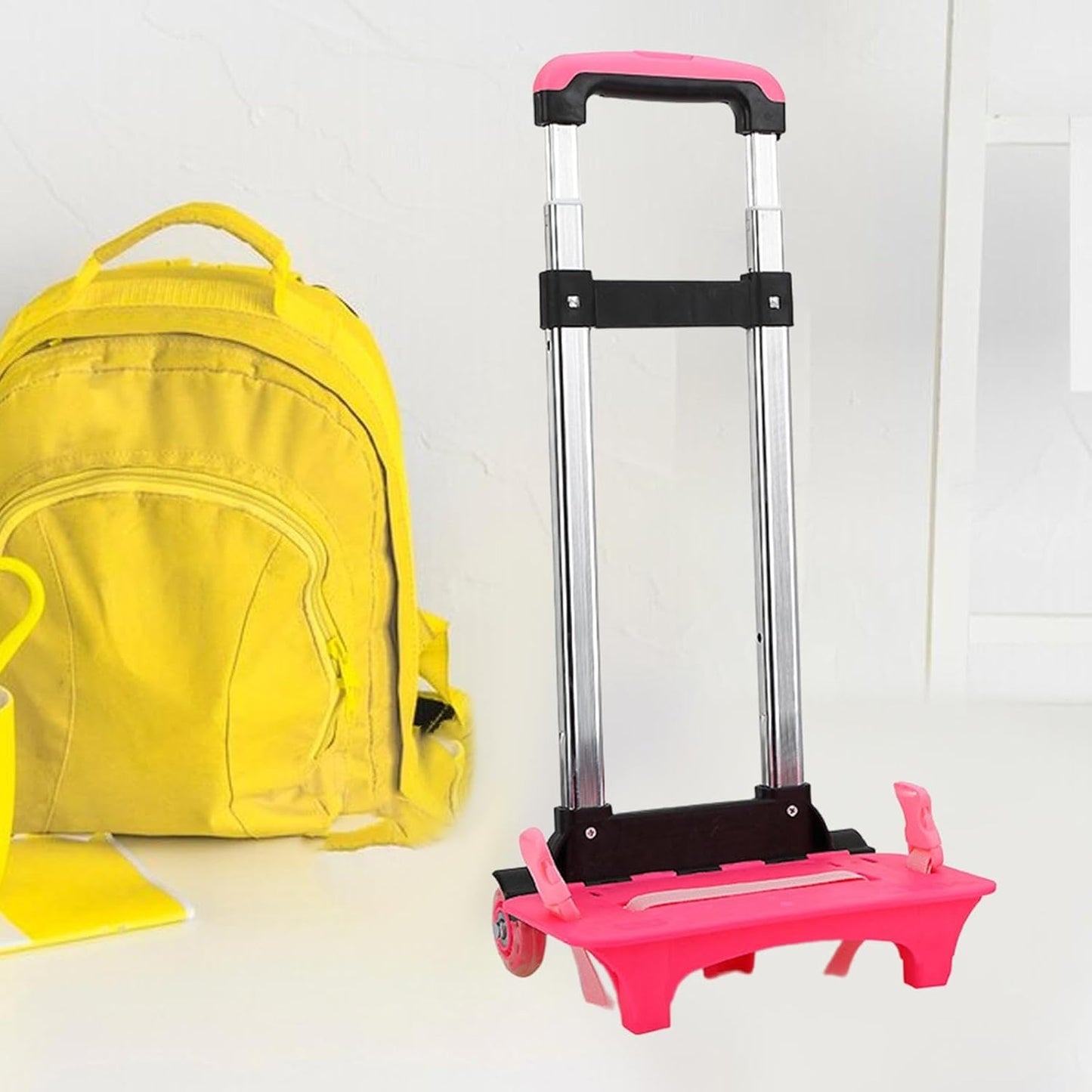 Generic Compact Rolling Luggage Cart for Easy Travel, 2 Wheel Pink, 40cm/65cm/90cm