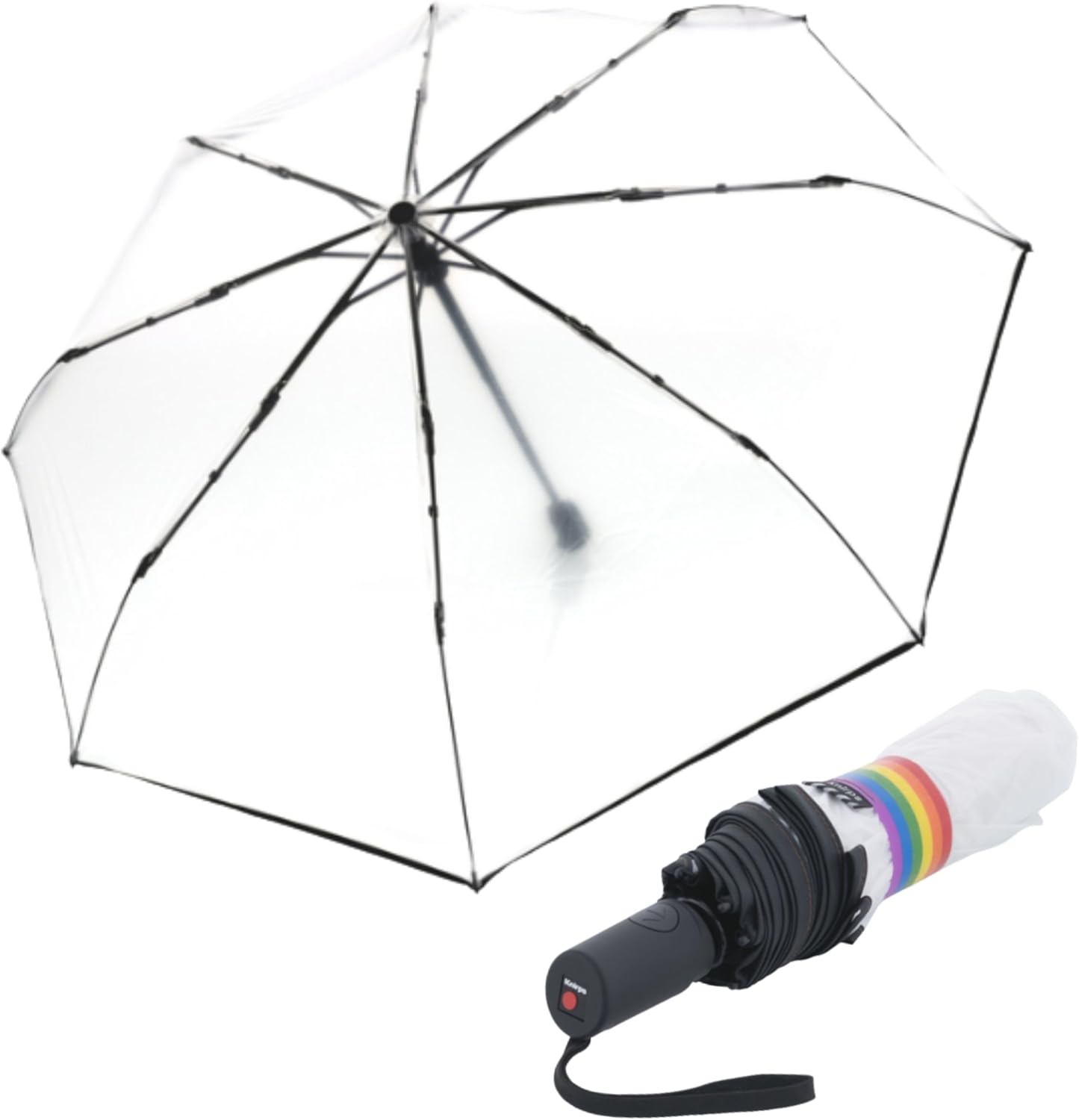 Knirps A.200 Medium Duomatic Windproof Umbrella for Adults – Automatic Open Close 38.5" Canopy, Travel Case Included