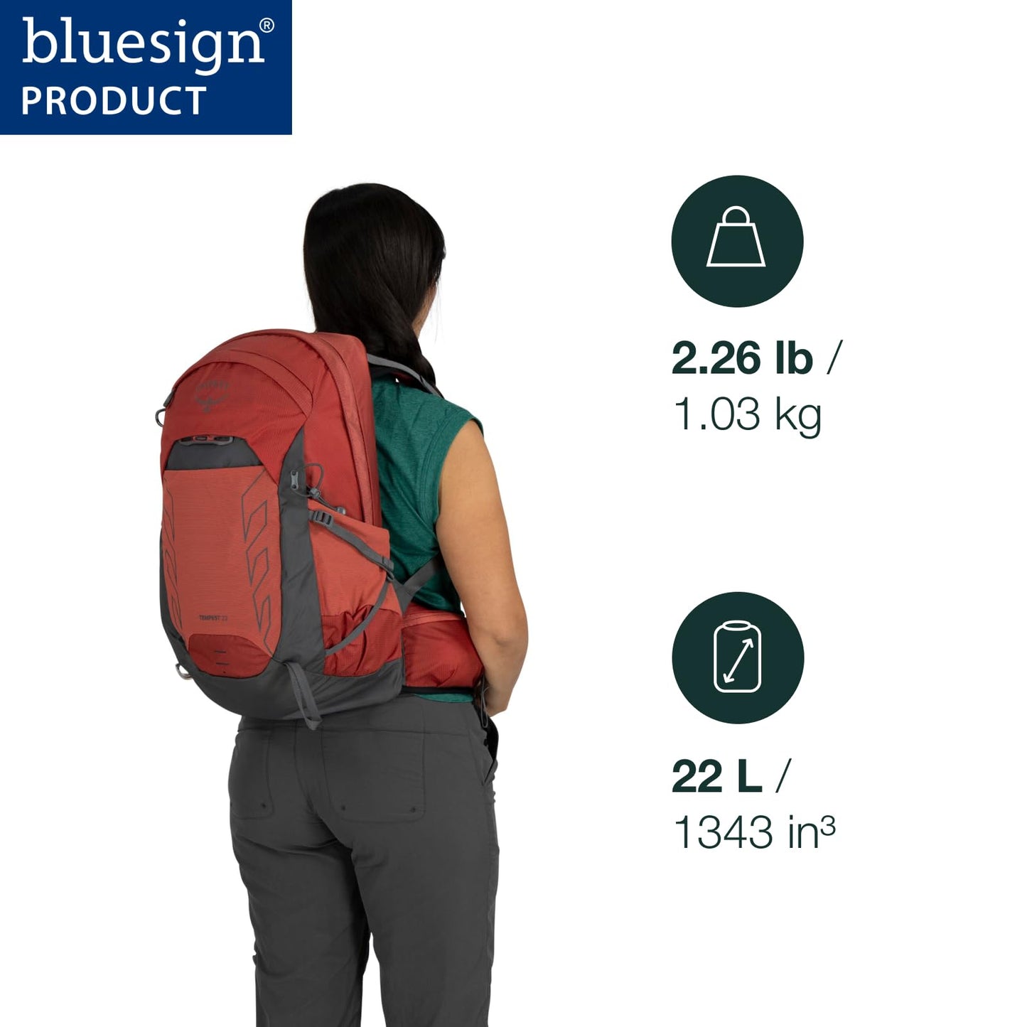 Osprey Tempest 22L Women's Lightweight Hiking Backpack - Small Daypack for Travel & Camping, Frosty