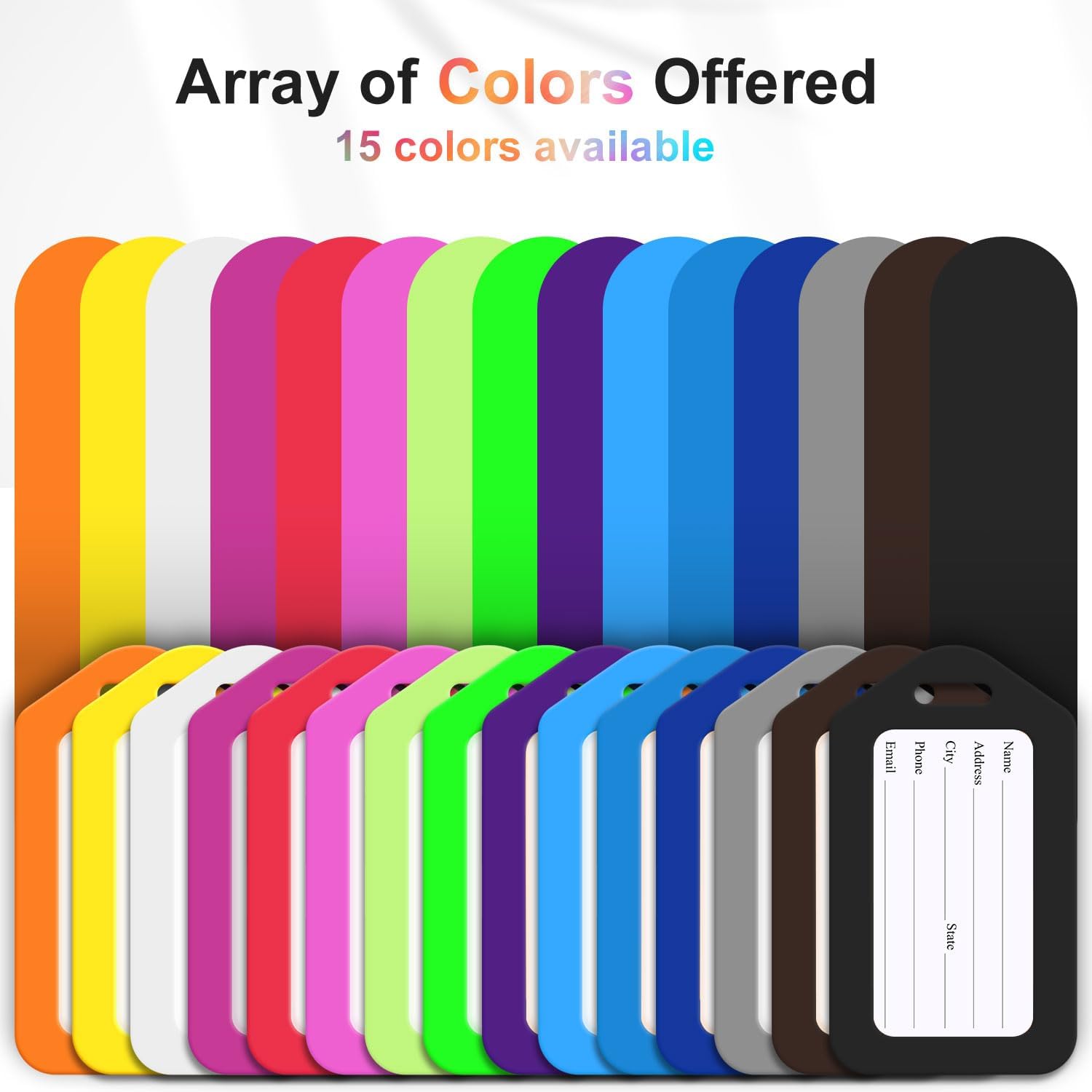 3 Pack Luggage Tag Bright Luggage Tags for Suitcases Bag Tags Name Tags for Kids Travel Accessories