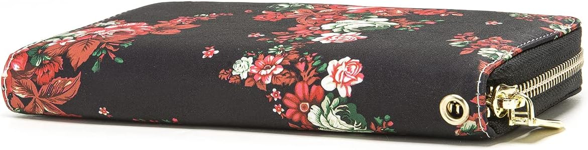Women Wallet Card RFID For Womens Holder Blocking Credit Small Zipper Purse Pocket Bifold Slim Coin ID Ladies Wristlet Clutch Large Capacity Window Case Travel Zip Women's