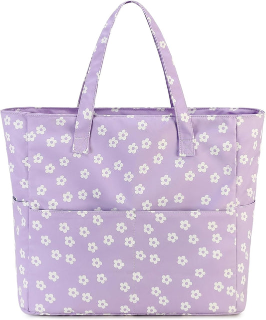 Bluboon Waterproof Beach Tote Pool Bags for Women Ladies Extra Large Carry On Bag With Wet Compartment for Weekender Travel