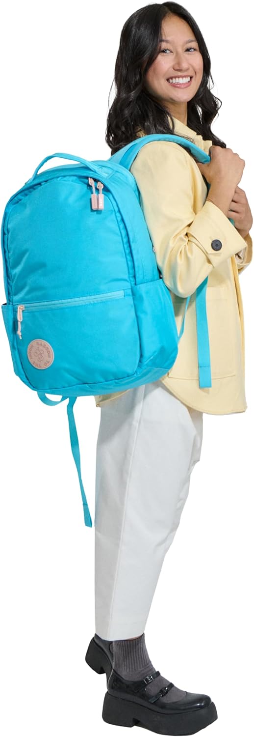 Baboon to the Moon City Backpack - in Multiple Colors, Versatile, Water-Repellent, 16" Laptop-Friendly Backpack (Bluebell)