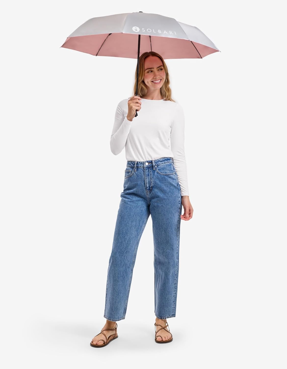 Solbari Compact Sun Protective Umbrella UPF 50+ UV Protection, Ultra-Light & Travel-Friendly