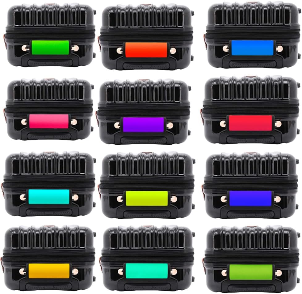 Luggage Handle Wrap 12 Pack-Bulk Luggage Handle Wraps for Suitcases Neoprene Handle Wraps/Cover/Grips for Carry on/Bag/Car Travel Accessories for Luggage (Mixed 12)