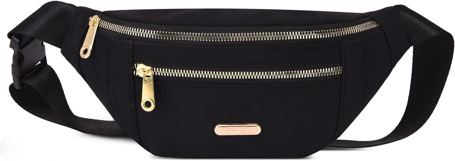 DAITET Crossbody Fanny Pack for Men&Women,Large Waist Bag & Hip Bum Bag with Adjustable Strap for Outdoors Workout Traveling Casual Running Hiking Cycling