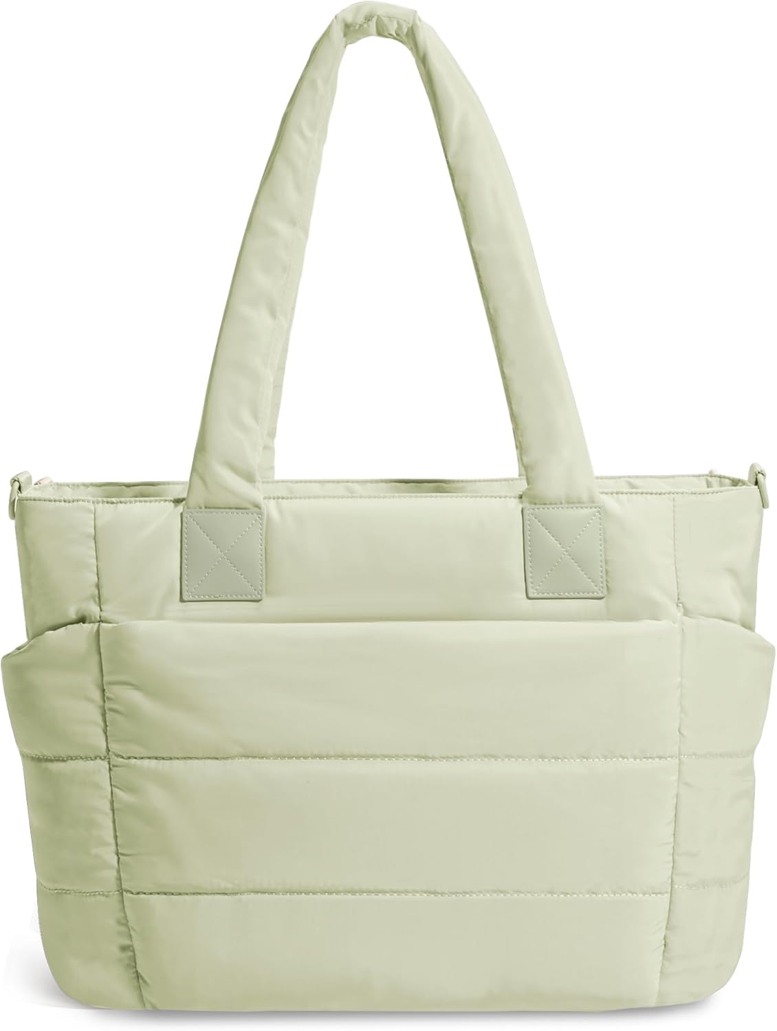 Tote Bag for Women Puffer Tote Bag Large Nurse Bags Shoulder Handbag with Zipper for Work Travel