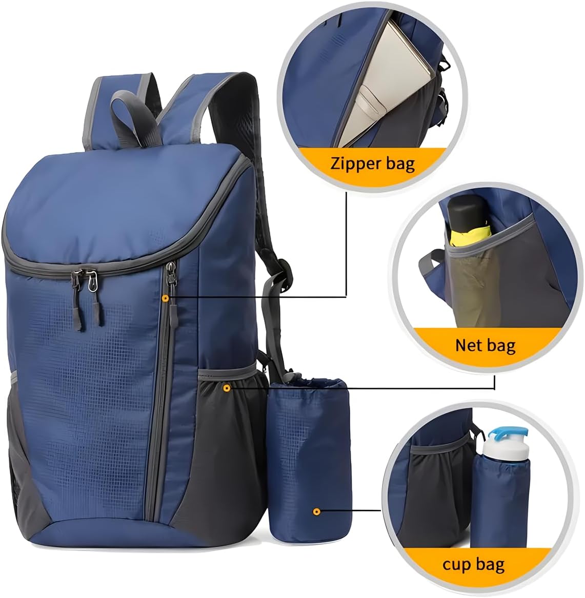 Portable Foldable Backpack Folding Mountaineering Bag, Ultralight Outdoor Cycling Rucksack, Travel