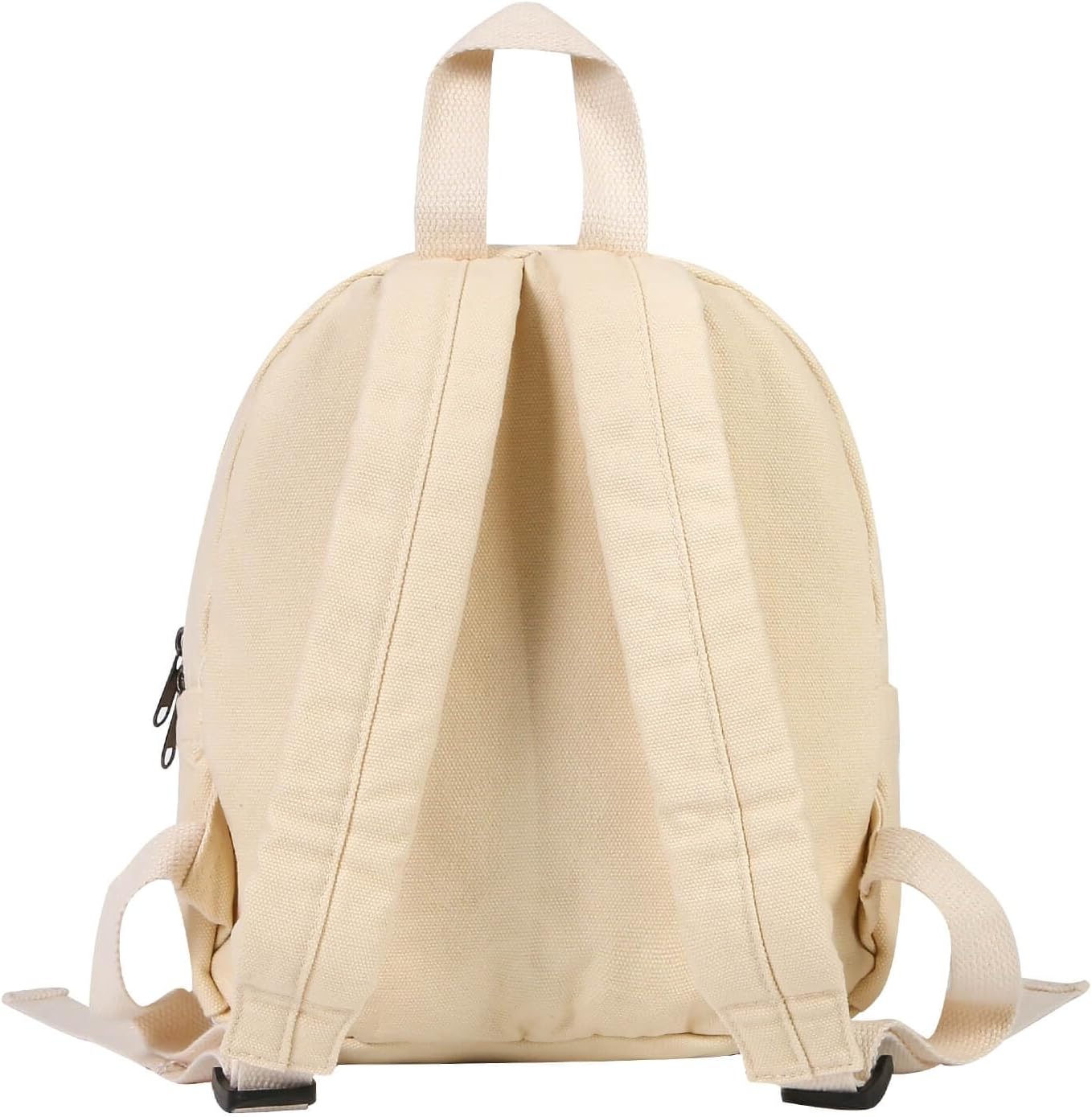Phaoullzon Teen Girls Mini Backpack Purse Kids Canvas Small Tiny Cute Bag,Beige