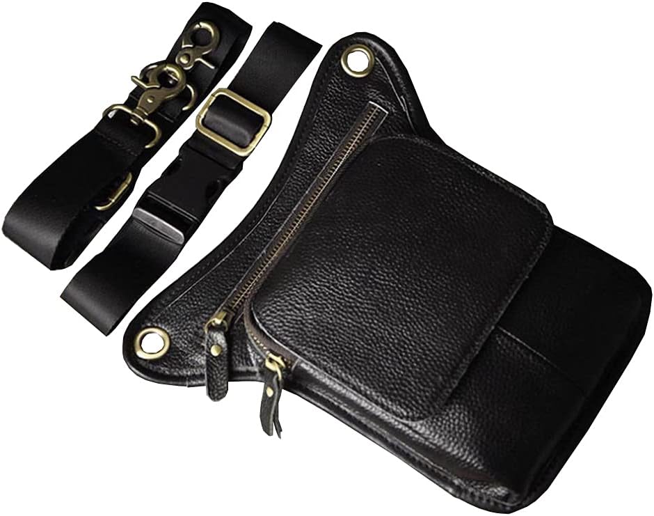 Leather Waist Pack Drop Leg Bag for Men Women Belt Bumbag Multi-Purpose Motorcycle Bike Outdoor