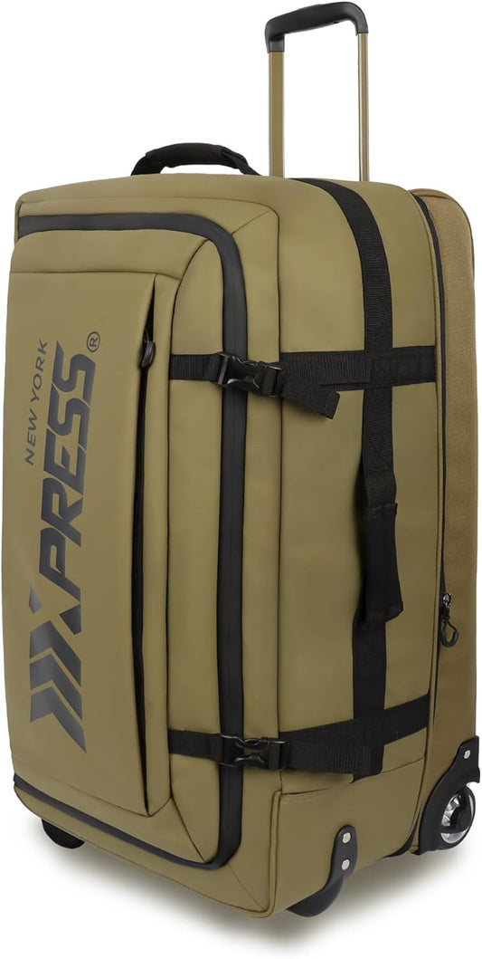 30'' Expandable Rolling Duffle Bag with Wheels,Expandable For Up to 15% More Space,Rolling Duffle Bag w/Handle,Carry on Luggage Travel Duffle Bags for Man Women#Armygreen