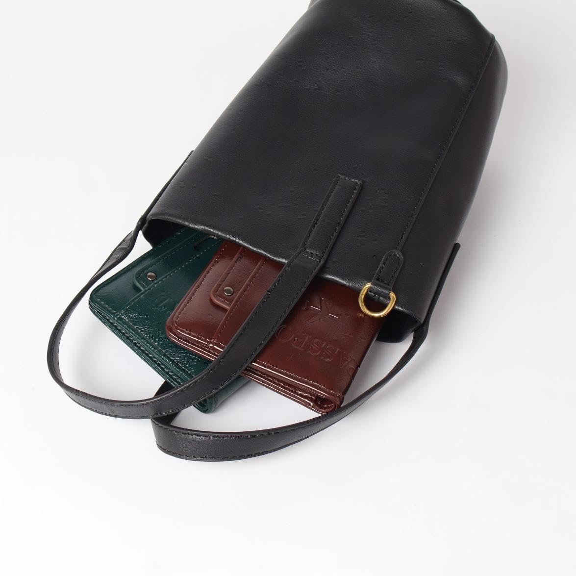 RFID Passport Wallet, RFID Passport Holder for Wallet, Essential Travel Anti-Theft Wallet Storage Case, Anti-Theft Protective Case,Coffee