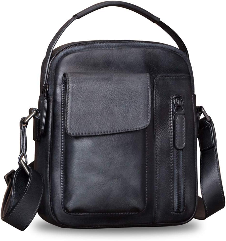 Genuine Leather Purses and Shoulder Bag for Men Vintage Real Leather Messenger Bag Handbag Crossbody Satchel Purse Strap