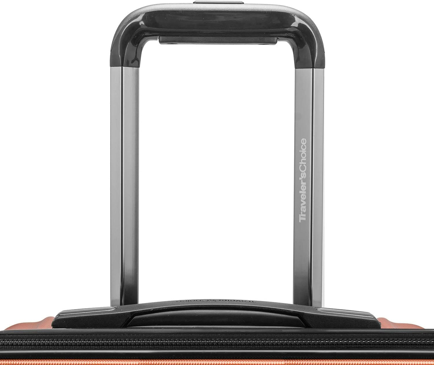 Traveler's Choice Archer Polycarbonate Hardside Spinner Luggage Set, Tie Down Straps, Orange, 2-Piece