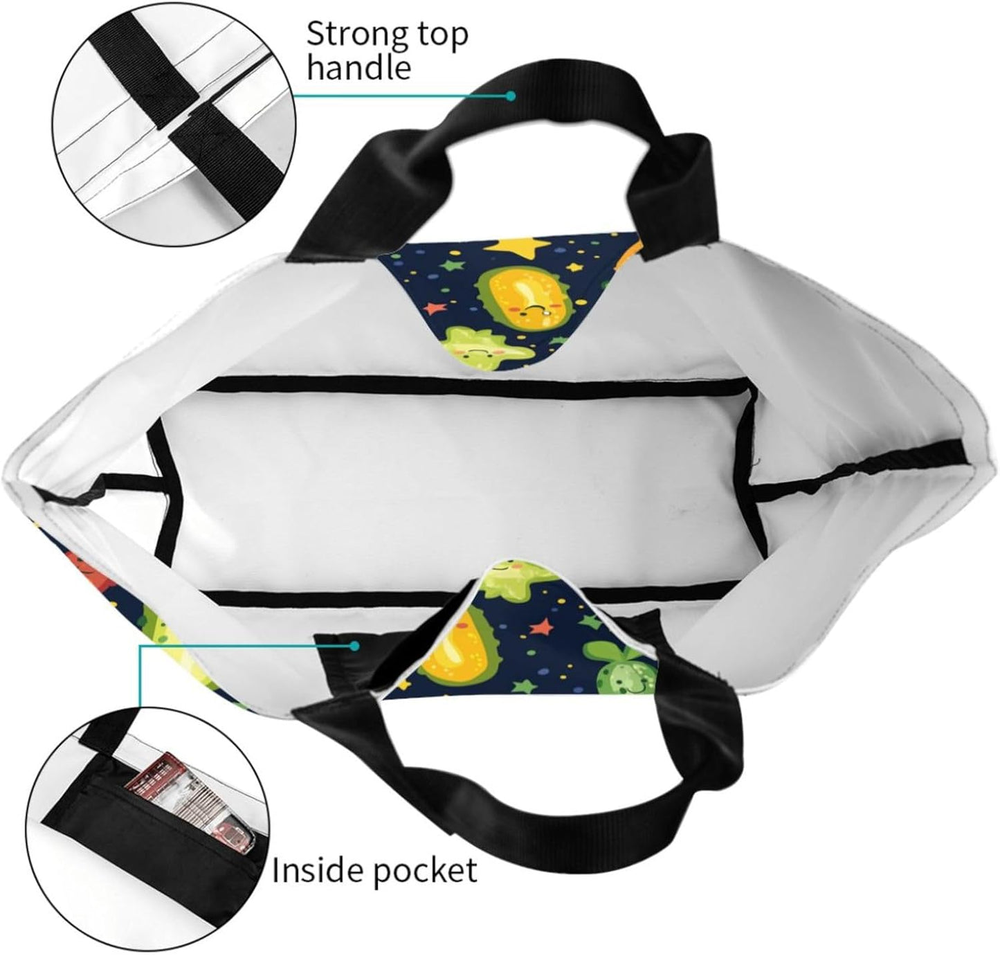 Tote Bag Beach Bag for Women Reusable Grocery Large Shopping Shoulder Bag Travel Handbag