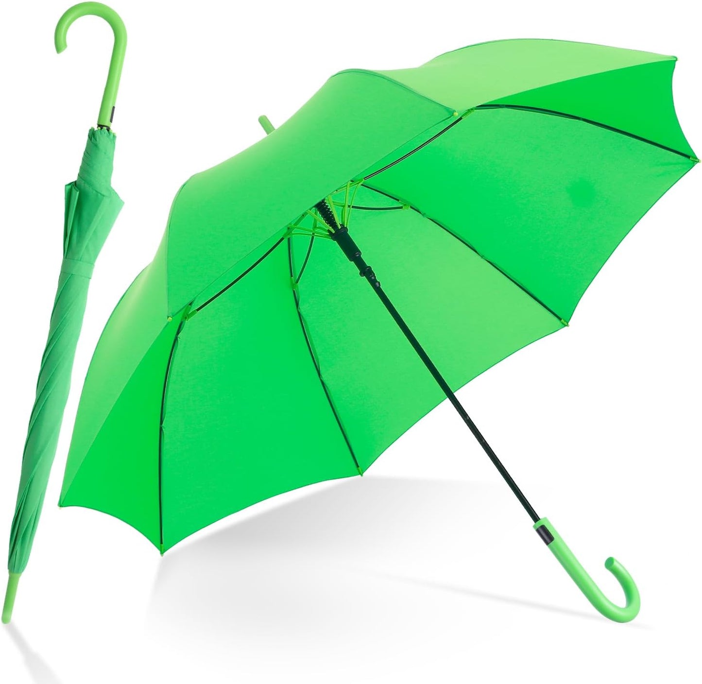 RUMBRELLA UV Stick Umbrella Auto Open UPF 50+ with J Hook Handle 51IN