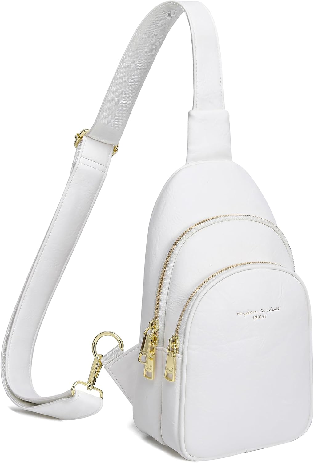 INICAT Crossbody Sling Bags Travel Cross Body Purses Faux Leather Fanny Packs Chest Bag for Women