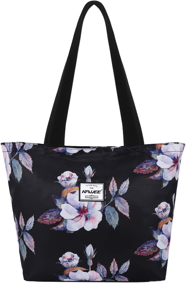 Tote Bag with Zipper for Women Inside Mesh Pocket Heavy Duty Casual Anti-water Cloth Travel Shoulder Handbag