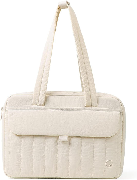 aji Laptop Tote Bag for Women, 14Inch & 16 Inch Laptop Tote Bag with Luggage Trolley Strap for Work/Travel/College/Daily