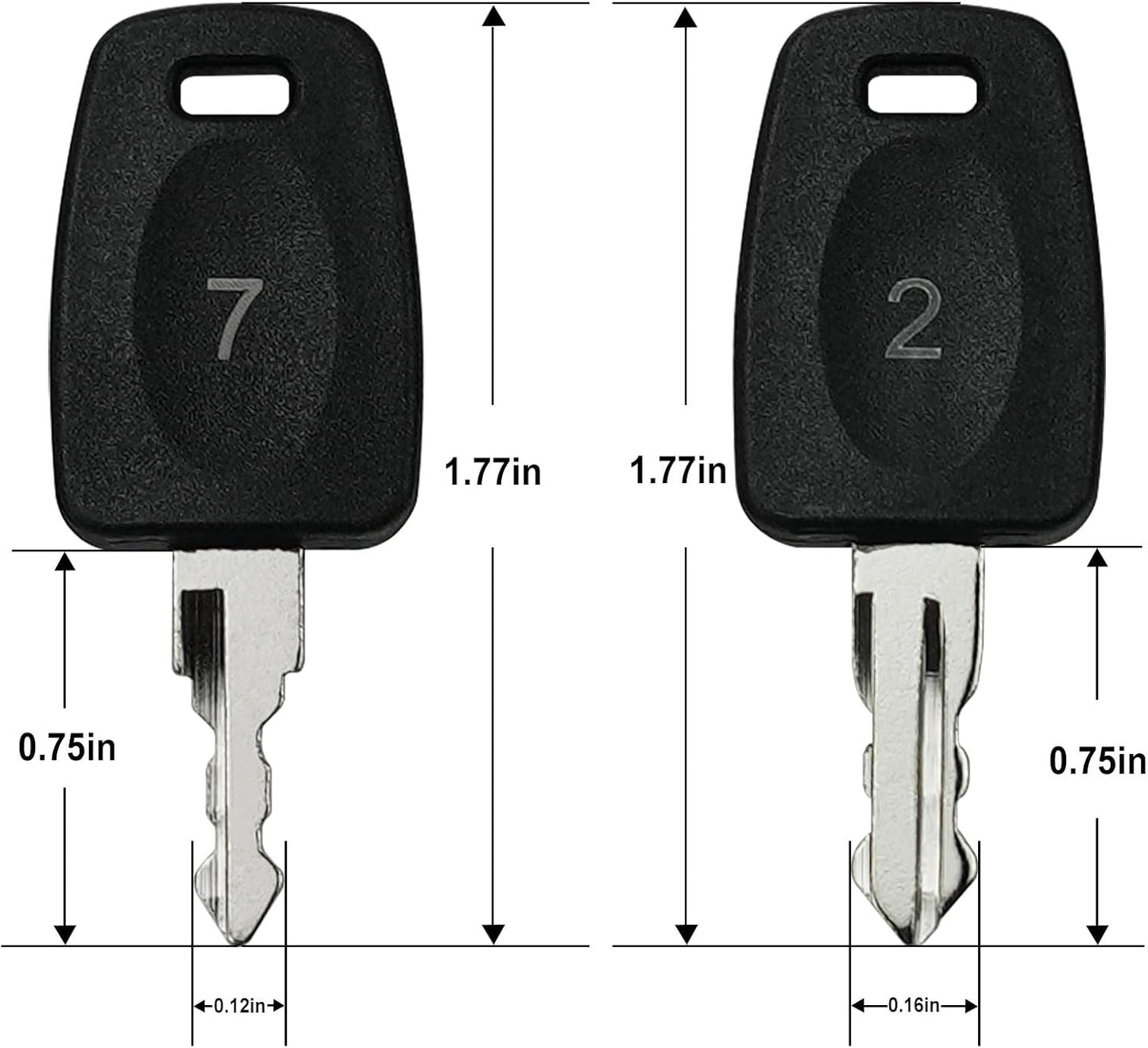 Master Luggage Keys 002 007 Replacement for Bag Suitcase Luggage Lock