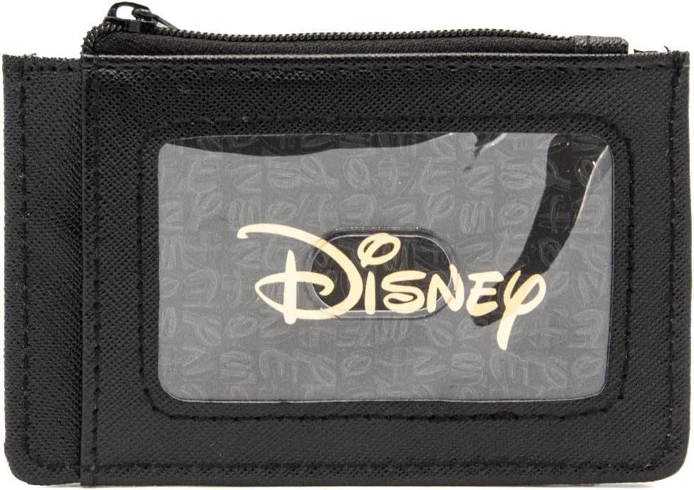 Buckle-Down Women's Wallet ID/Card Holder-Mickey Mouse Head Monogram Black/White, 4.5" x 3.0"