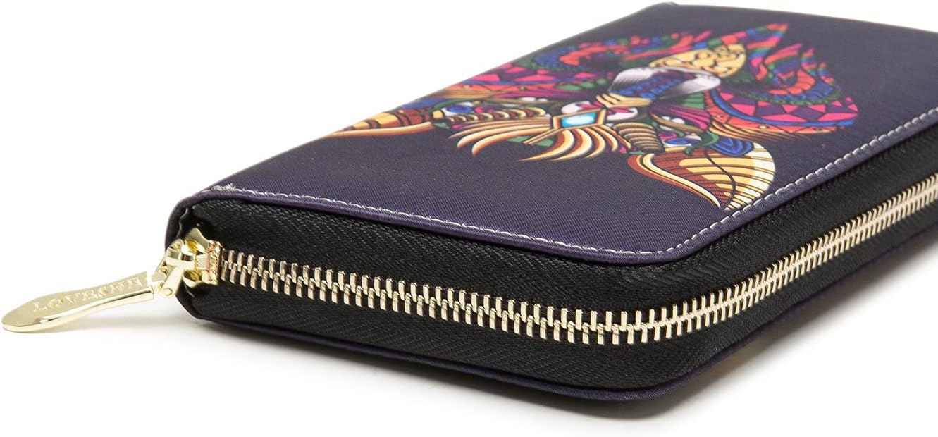 Women Wallet Card RFID For Womens Holder Blocking Credit Small Zipper Purse Pocket Bifold Slim Coin ID Ladies Wristlet Clutch Large Capacity Window Case Travel Zip Women's