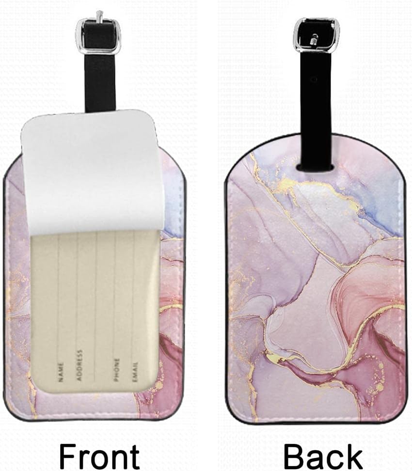 Graffiti Art Graphic Leather Luggage Bag Case Tags Abstract Colorful Mixing Acrylic Paints Baggage Suitcase Labels Name Tags Travel Accessories for Adult Women Men, 1 Pack