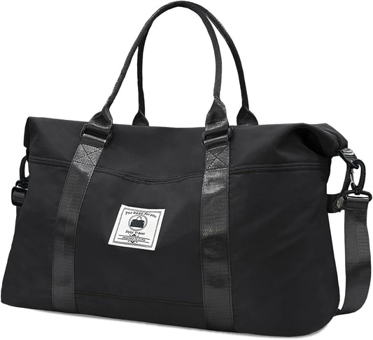 Travel Duffle Bag, Waterproof Sport Tote Gym Bag for Women Men, Overnight Weekender Carry On Bag with Wet Pocket