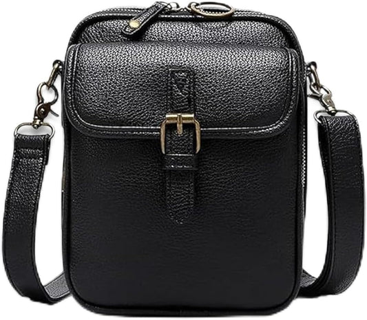 Crossbody Leather Bag - Anti-Theft Messenger Bag with Large Capacity, Mini Vintage Shoulder Messenger Women Bags for Women