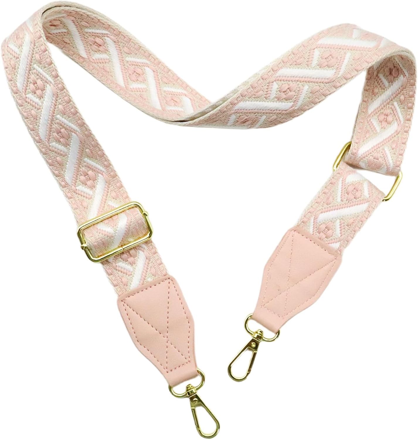Adjustable Pink Purse Strap - 1.5" Wide Handbags, Camera, Guitar, Phone & Crossbody Bag Replacement Shoulder Straps(Gold Hardware)