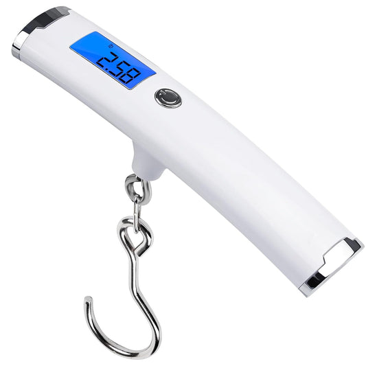 Digital Luggage Scale for Travel Handheld Weight Scale for Luggage with Tare Function 110lbs Travel Luggage Weight Portable Suitcase Weighing Scale Back-lit LCD Display Gifts for Travelers (Hook)