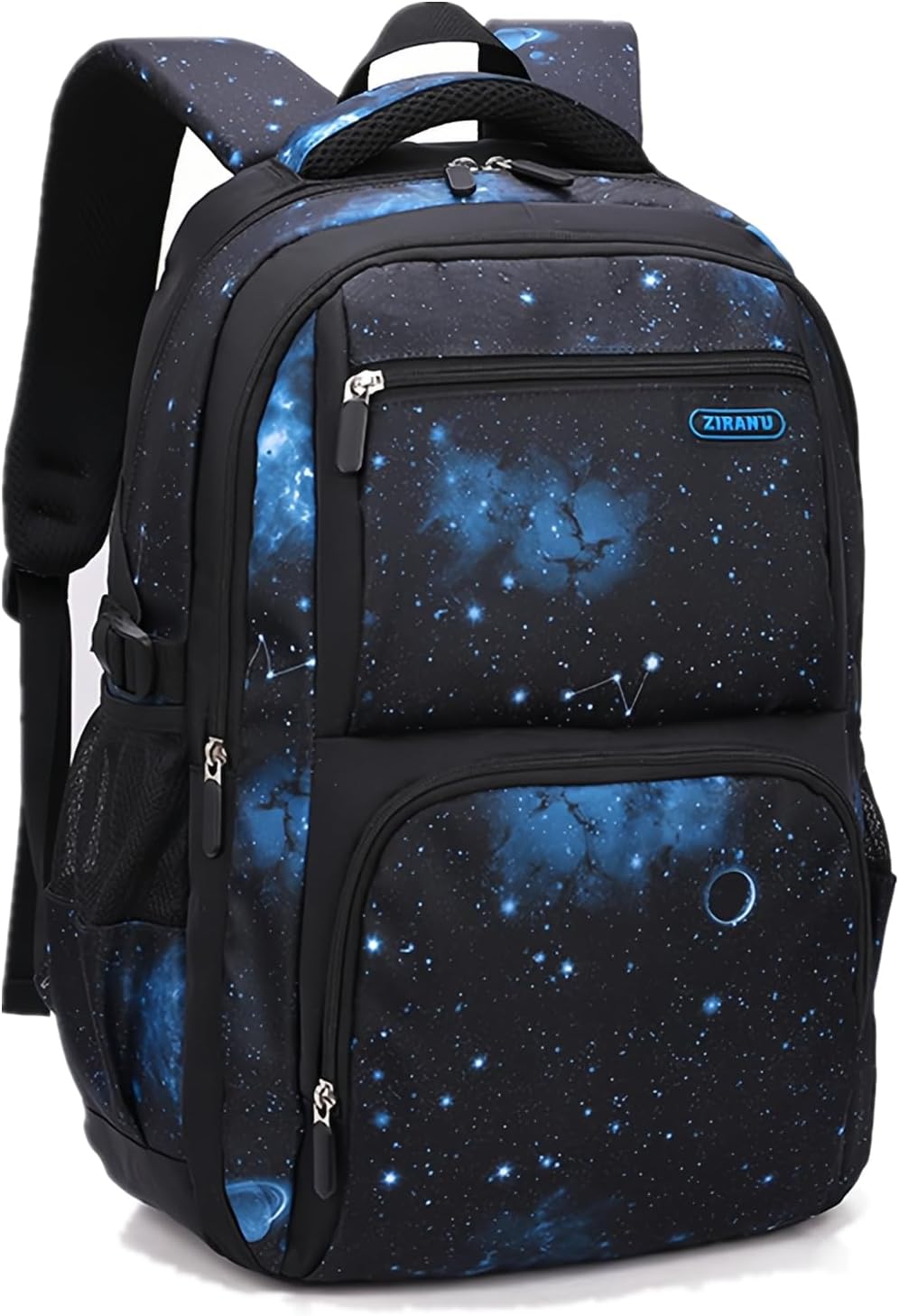 Galaxy Kids Backpacks for Boys School, Water-resistant Boys Backpacks Middle School Bags, Black-blue