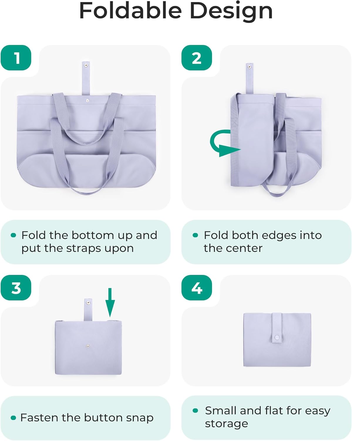 BAGSMART Tote Bag for Women, Foldable Tote Bag With Zipper Travel Large Shoulder Bag Handbag for