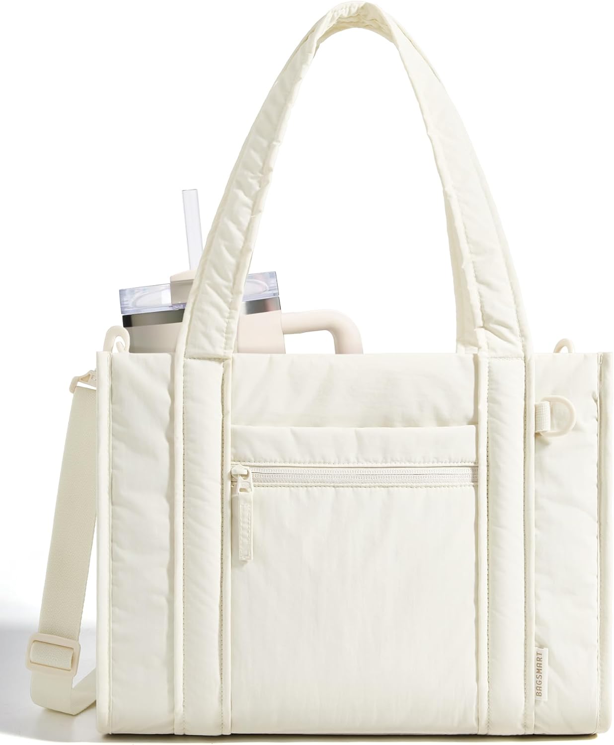 BAGSMART Small Tote Bag for Women, Crossbody Bag with Zipper, Crush Bow Purses for Travel Work College
