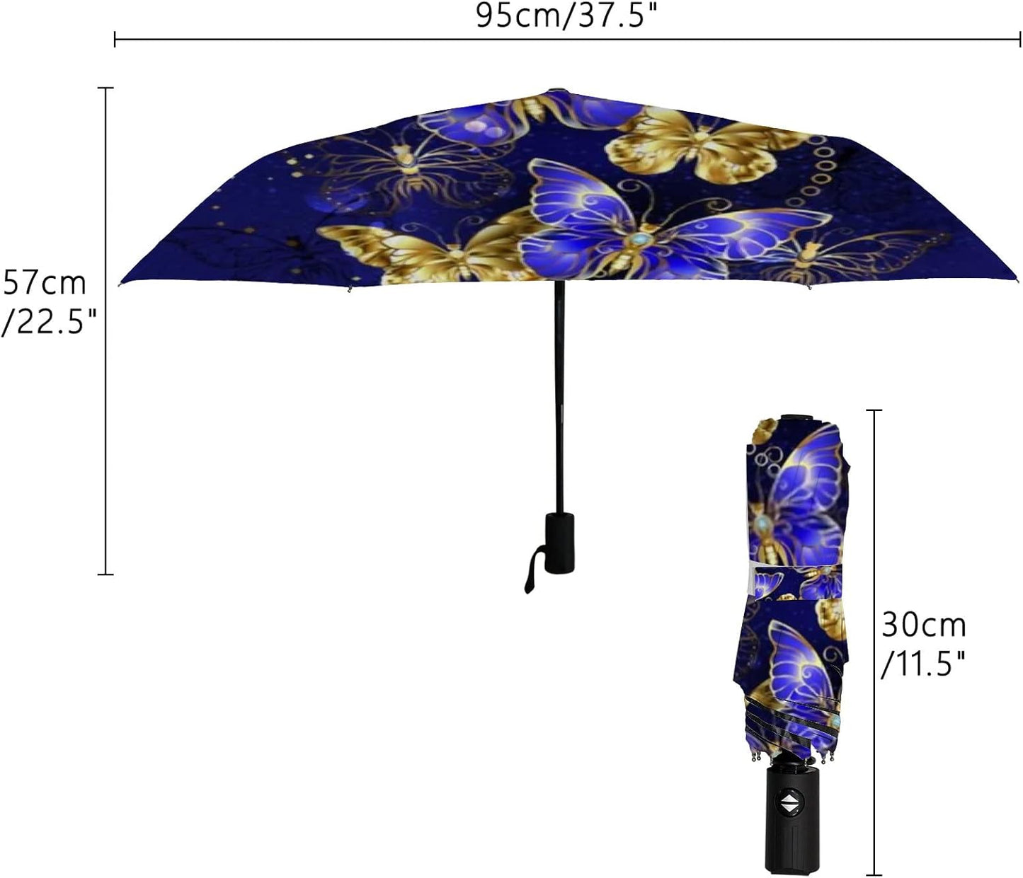 Windproof Travel Umbrella for Rain and Sun - Lightweight, Portable Auto Open Close
