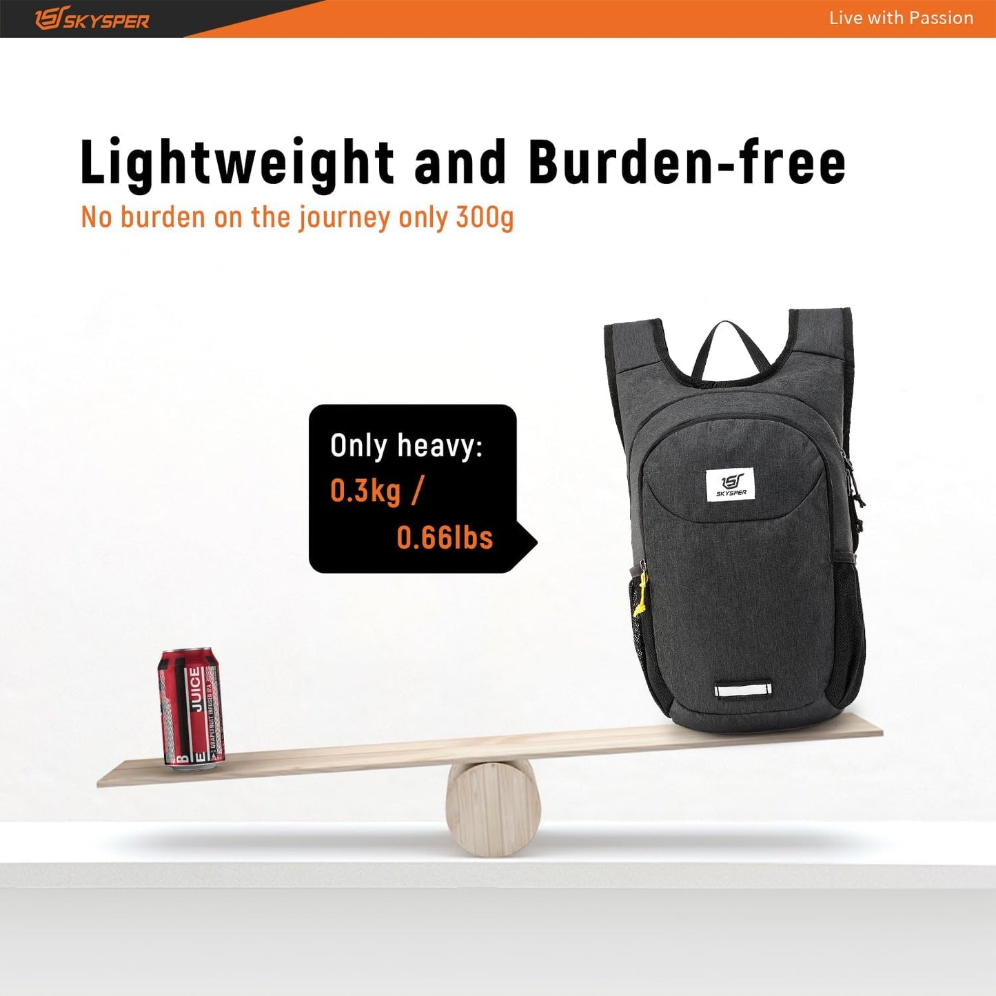 SKYSPER Small Hiking Backpack 10L Packable Lightweight Back Pack Foldable Travel Daypack for Women Men