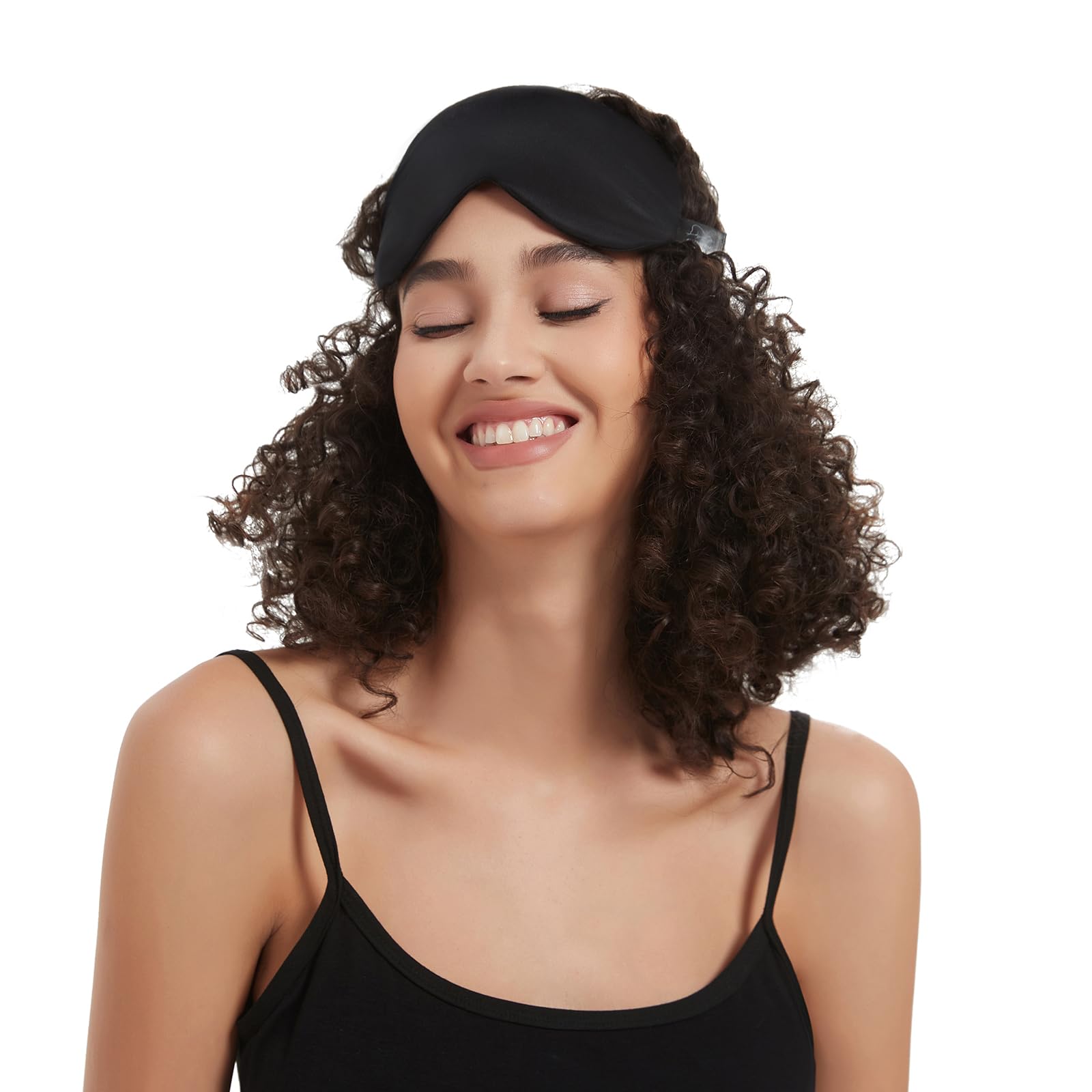 Alaska Bear Sleep Mask Silk Eye Cover with Shaped Pad, Machine Washable