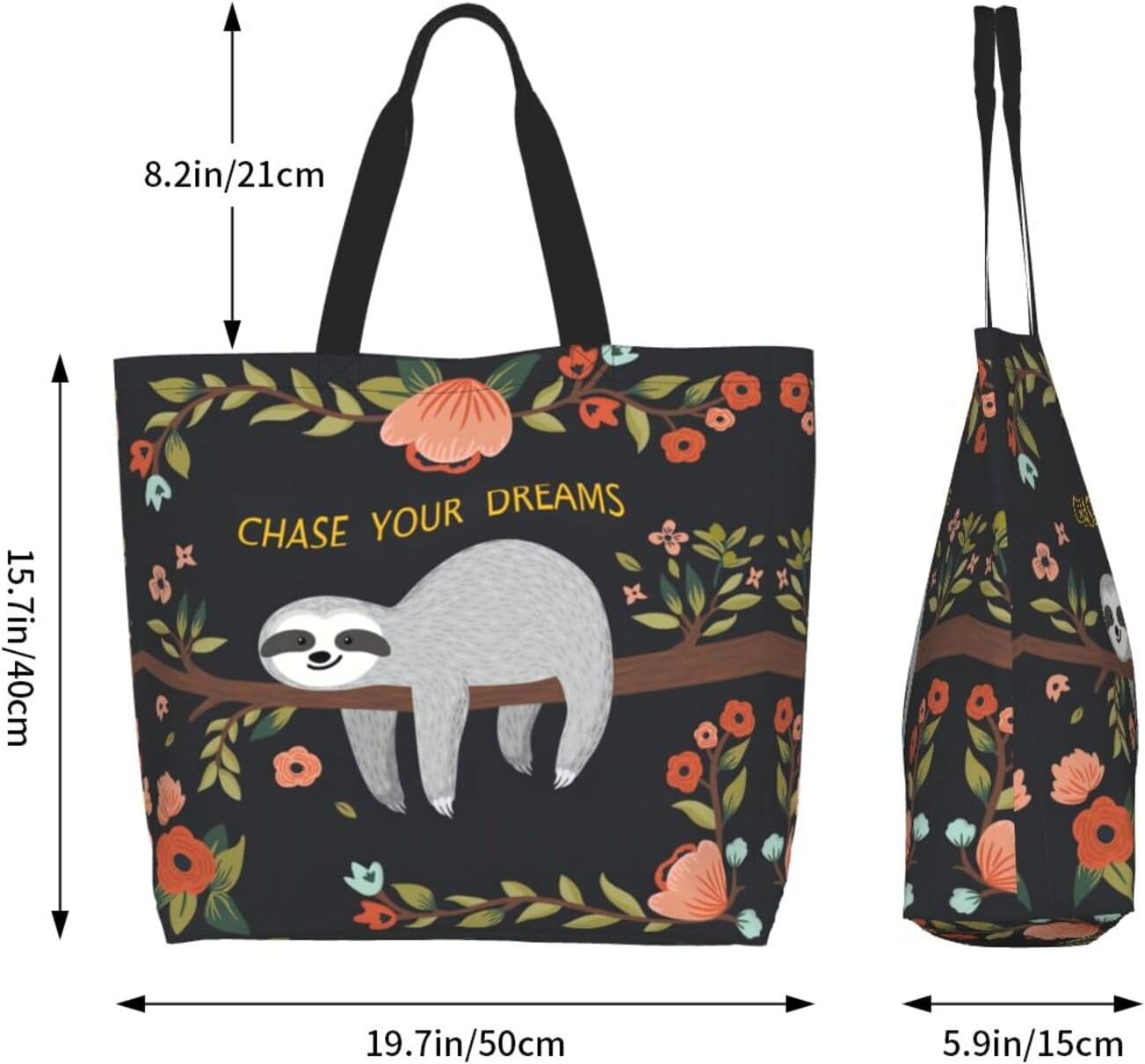 Large Tote Bag for Women Portable Beach Bag Reusable Grocery Bags Funny Gift Bag for Shopping Gym Travel