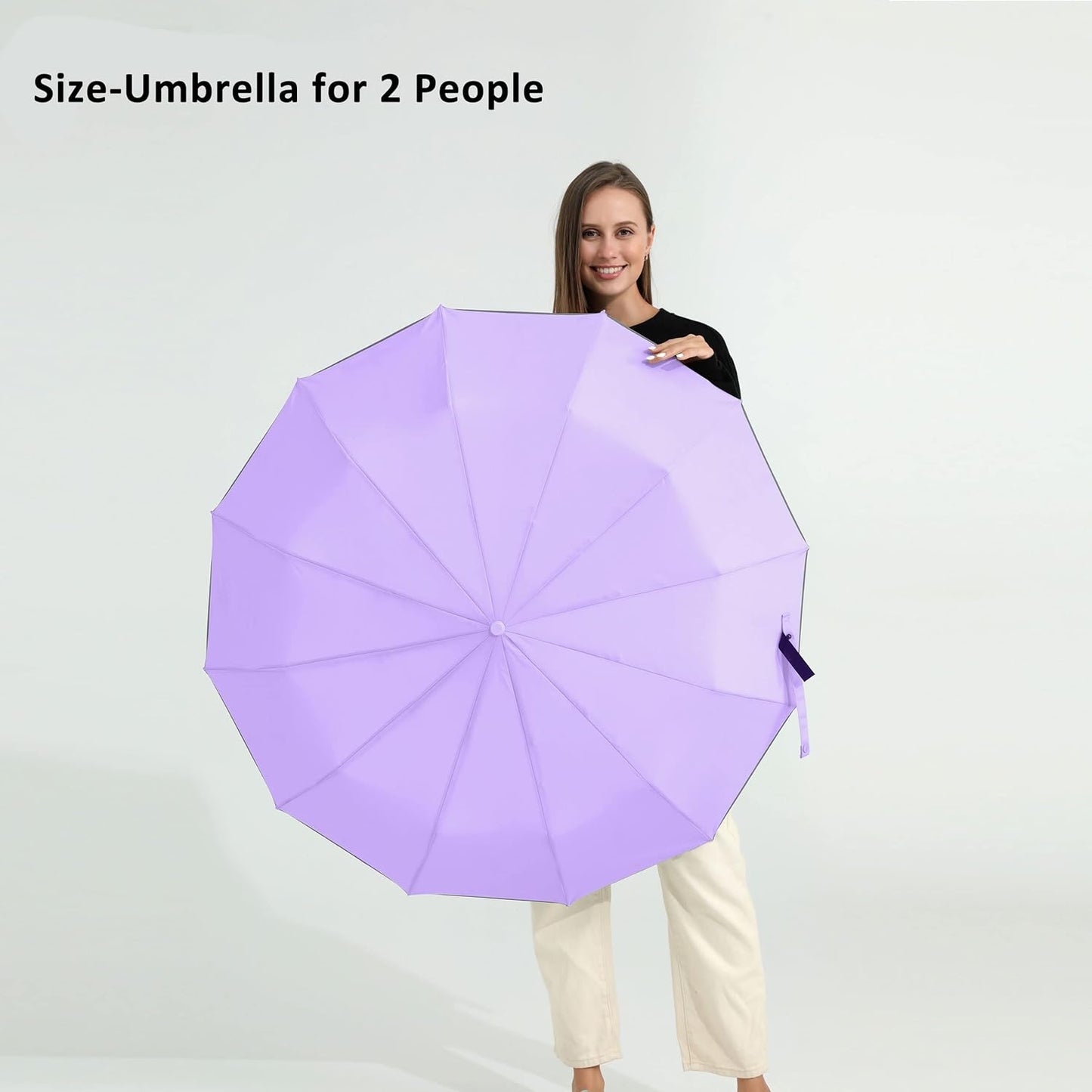 BAODINI Windproof Compact Rain Umbrella for Travel 42/46 Inch Premium Fabric Auto Open Perfect for Purse and Backpack Portable Umbrella for Women and Men