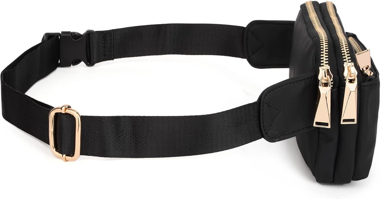 UTO Fanny Pack for Women Crossbody Trendy Fashion Belt Purse Chest Waist Hip Bumbag for Outdoor Shopping Travel Hiking