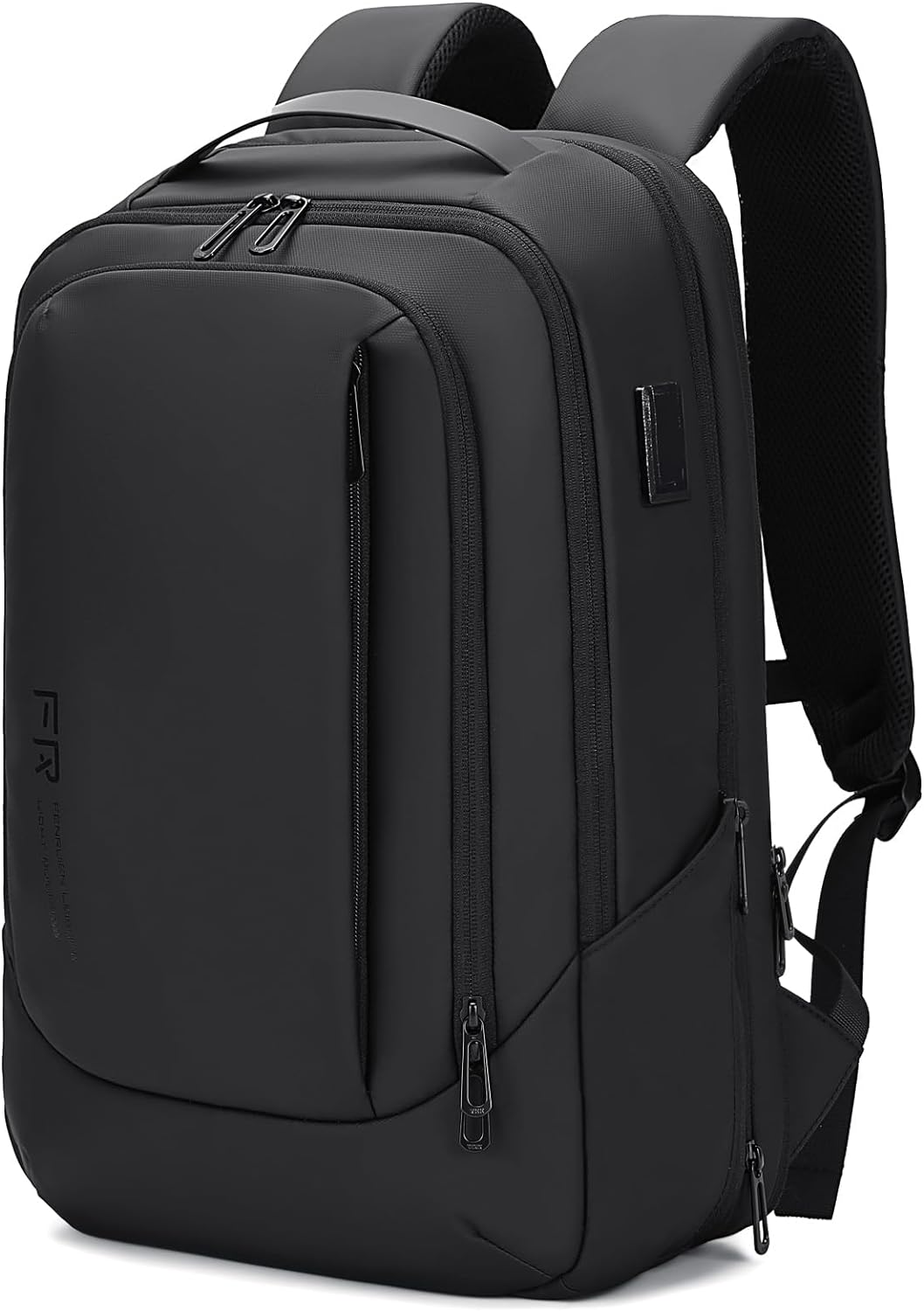 FENRUIEN Business Travel Backpack for Men, Expandable Water Resistant Computer Backpack with USB