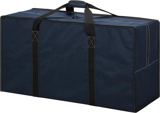 130L Extra Large Duffle Bag - 35 inch Heavy Duty & Water Resistant Duffel Bag Durable Luggage Storage Bag for Camping, Travel, Sports (Navy Blue)