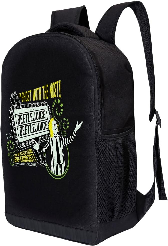 Fast Forward Beetlejuice Backpack for Boys, Girls, Adults, Men, Women, Teens | Beetlejuice Kids Backpack Toddler Backpack | Beetlejuice Backpack Bookbag Mesh Bag