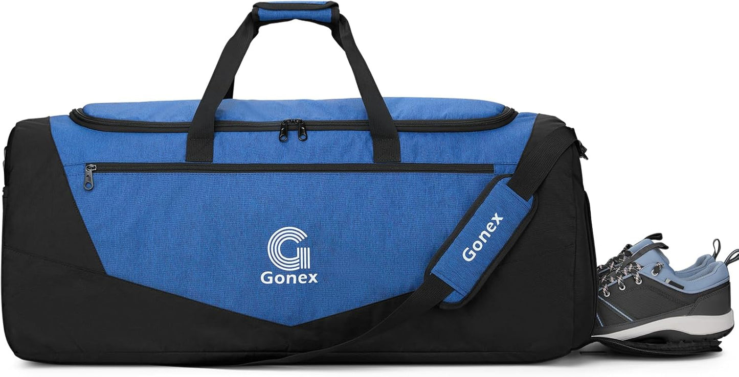 Gonex Gym Duffel Bag with Shoe Compartment Wet Pocket, Large Capacity Sports Duffle Bag for Men