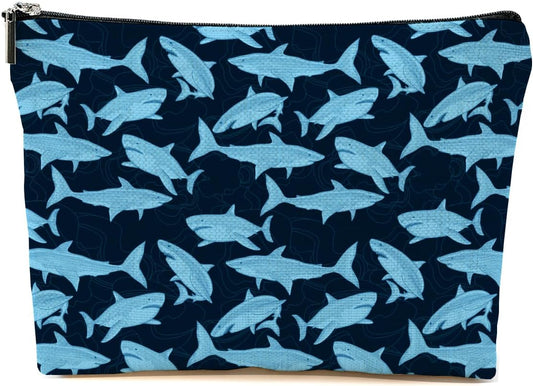 Cute Shark Makeup Bag Shark Gifts for Girls Shark Lover Animal Lover Grandma Shark Stuff Shark Accessories Travel Accessories Bag Mothers Day Christmas Birthday Gift Ideas Friendship Appreciate Gifts